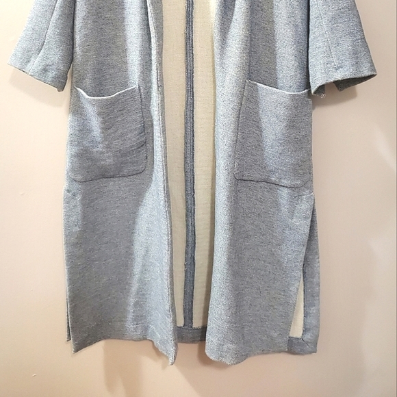 Zara Trafaluc - Light Blue Longline coat overcoat topcoat / cardigan- Size S - Picture 3 of 9